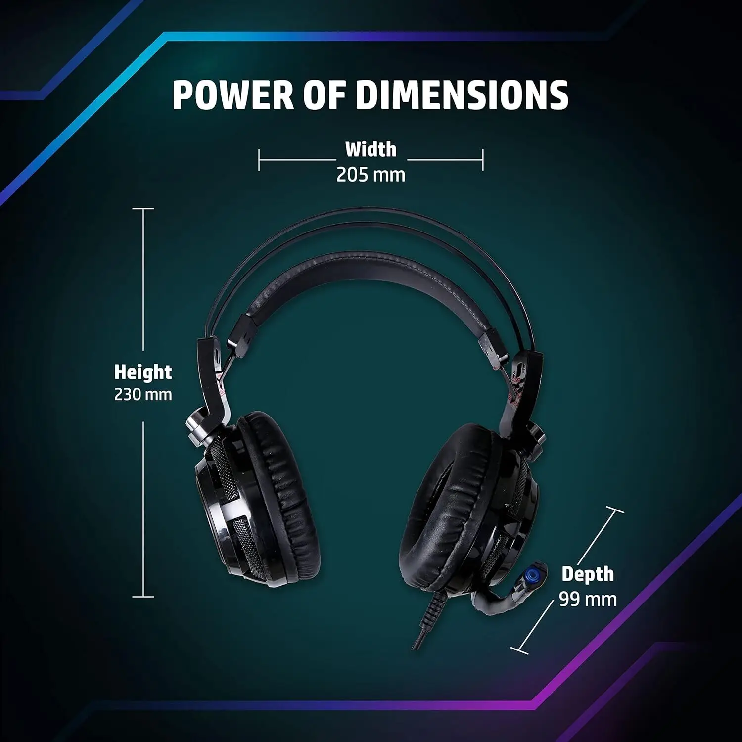 HP H200Gs Wired Gaming Over Ear Headphones with Mic
