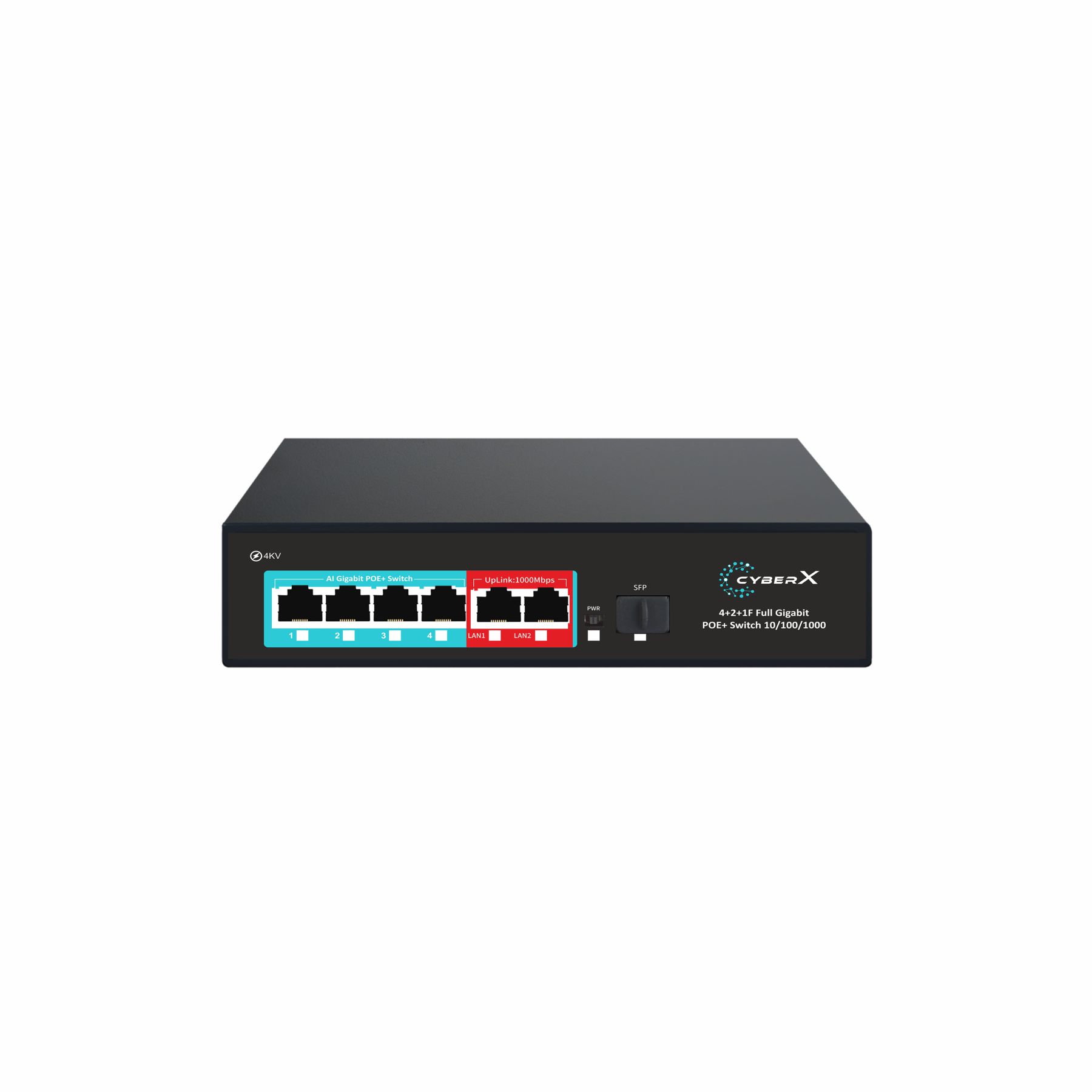 4+1+2F port Poe 10/100/1000 Unmanaged Giga Ethernet Switch