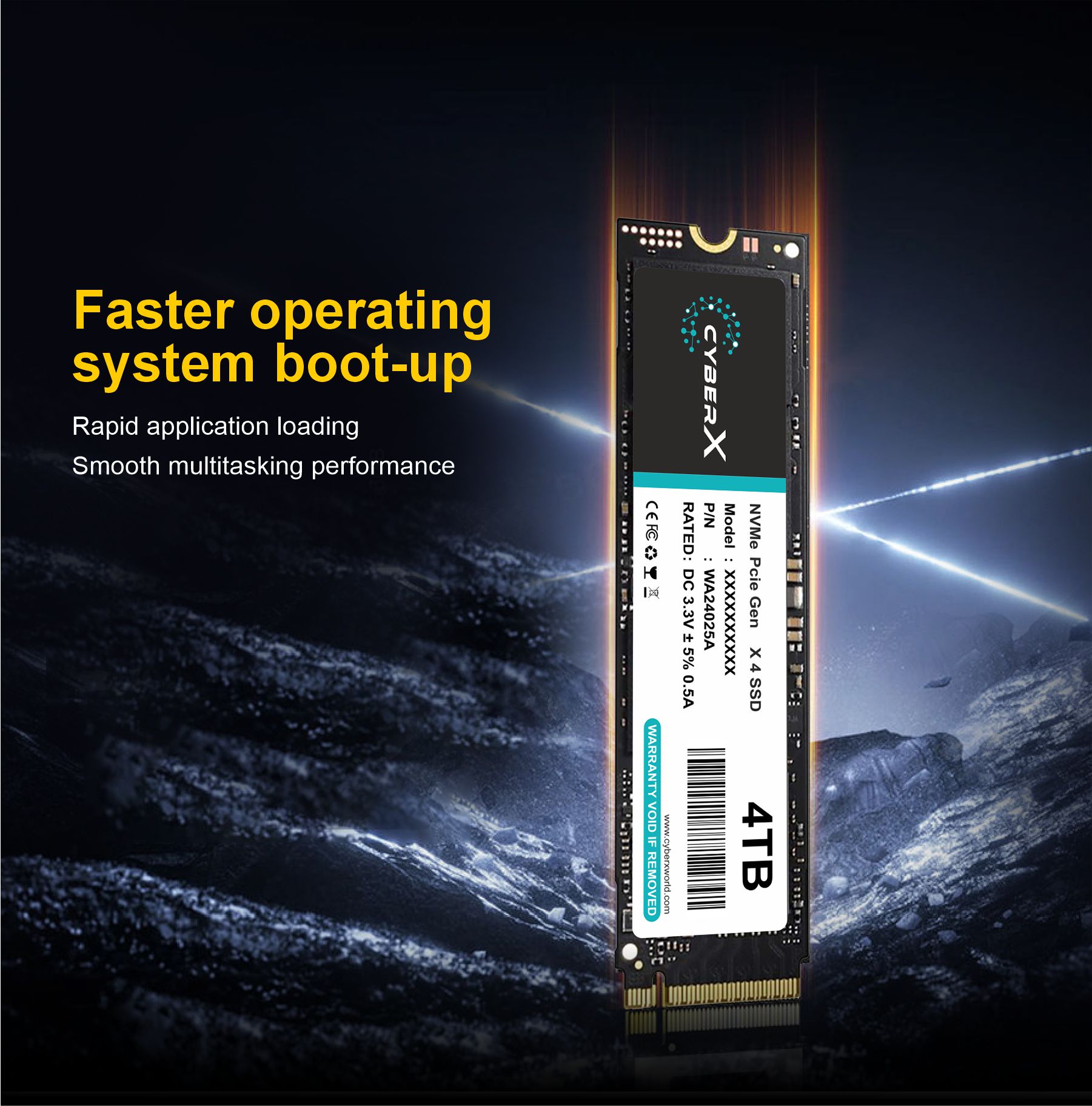 CYBERX NVMe Gen 4x4 2282 1TB