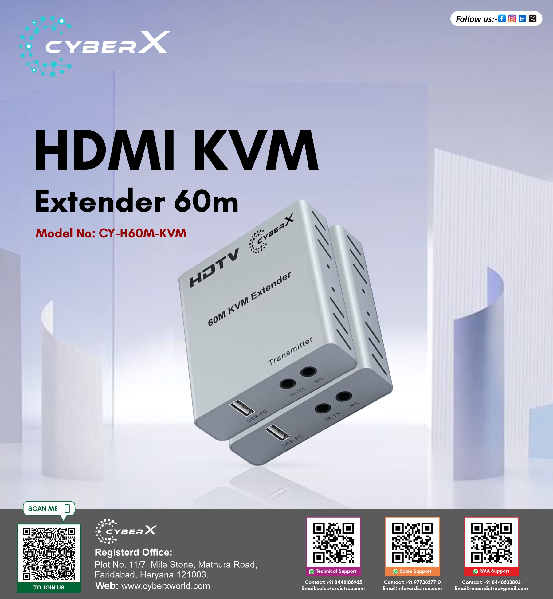 HDMI KVM 60m Extenders