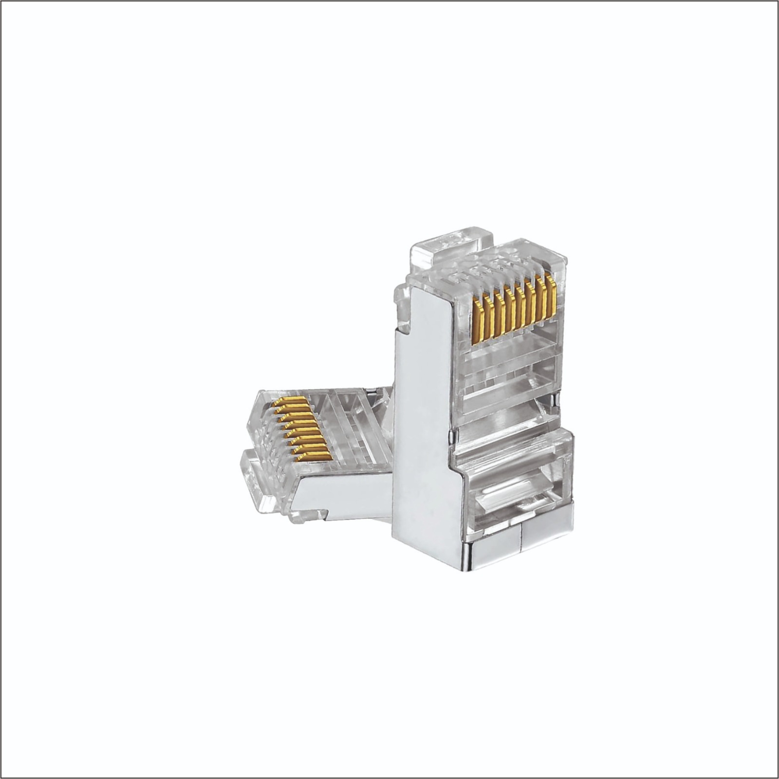 SILVER MELAT SHIELDED CAT-6-RJ45 CONNECTOR