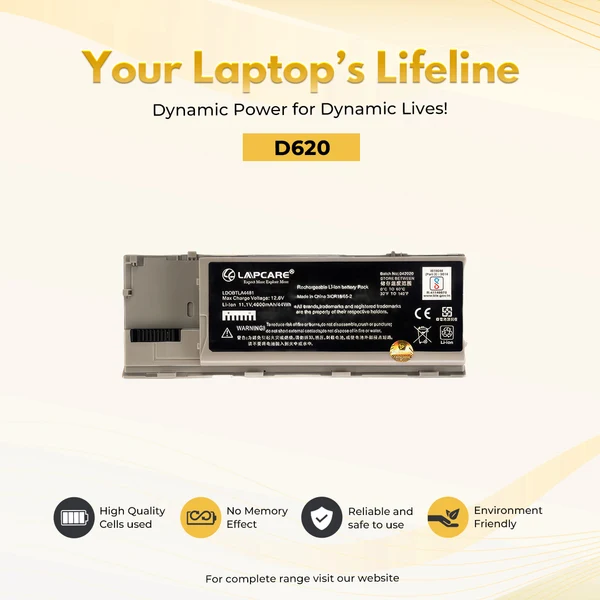 LAPCARE(Dell D620 Battery)