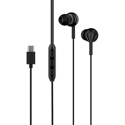 Original for Boat Type-C in-Ear Wired Earphones 100 C with Mic and Easy Control Buttons
