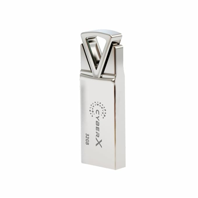 CYBERX CY275 32GB Metal Body Chrome Plated Flash Drive