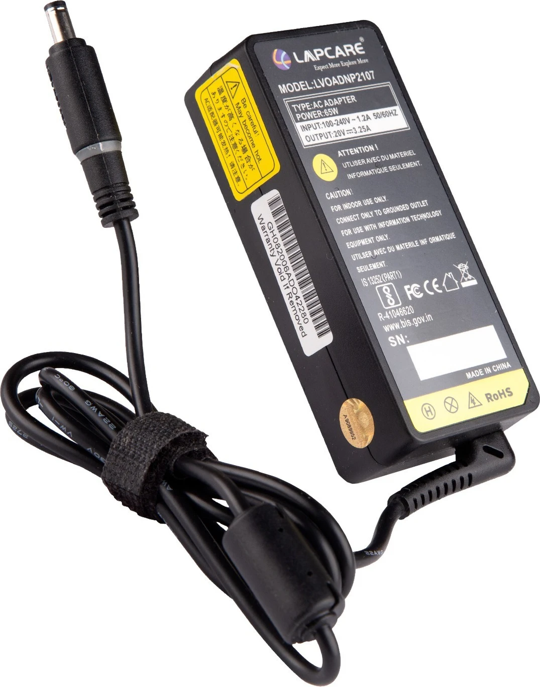 LAPCARE Adapter Compatible With Lenovo-Y-Series-20V-3.25A 65 W Adapter